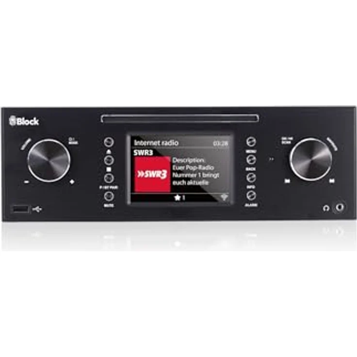 Block MHF-50 Kompaktanlage schwarz, Triple-Radio mit CD-Player, WLAN, Bluetooth, inkl. Lautsprecher und Systemfernbedienung – Bild 4