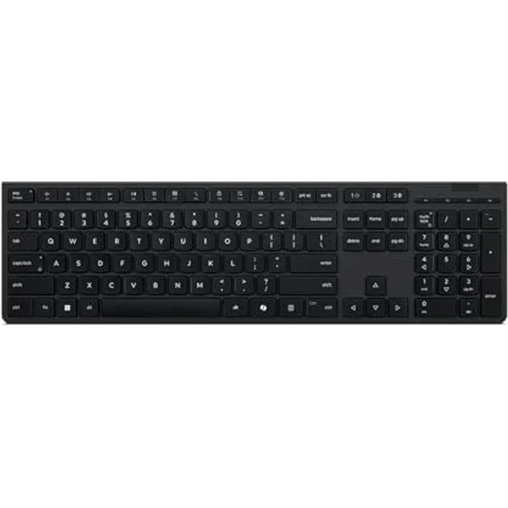 Lenovo Professional Wireless Rechargeable Keyboard, Deutsche Kabellose Tastatur mit Scheren-Schaltern, Grau – Bild 3