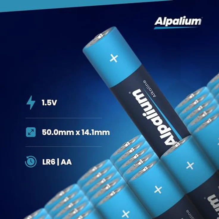 Alpalium AA LR6 Mignon Alkaline Batterien, 24er Vorratspack, leistungsstark und langlebig, ideal für Lichterketten, Spielzeug, Taschenlampen und mehr – Bild 2