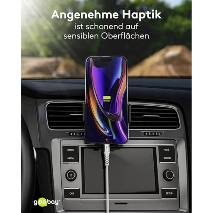 Goobay Lightning auf USB-A, supersoftes Textilkabel mit Metallsteckern, 0,5 m, flexibles Silikon für maximalen Schutz – Bild 9