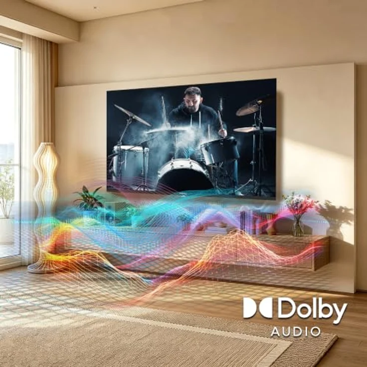 Koorui K55Q1UQ-T8, 55 Zoll QLED 4K Ultra HD Smart TV mit Tizen, Sprachsteuerung, HDMI x3, USB x2, Triple Tuner, randloses Design – Bild 9