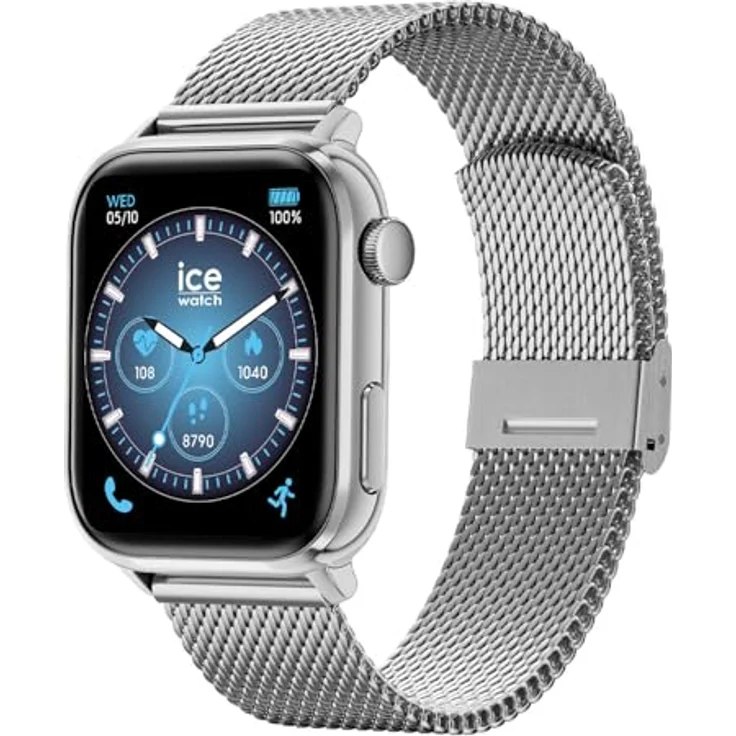 ice-watch Smartwatch, digitale Armbanduhr mit AMOLED-Display, Edelstahlarmband, Bluetooth, unisex – Bild 2