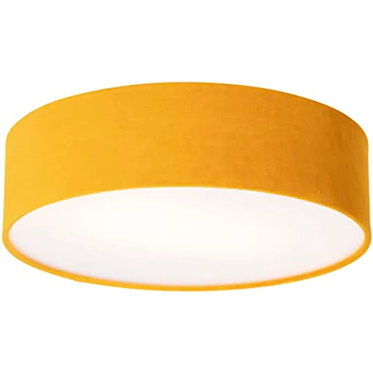 Qazqa - Moderne Deckenleuchte Ocker 40 cm - 2-flammig - LED geeignet E27 – Bild 1