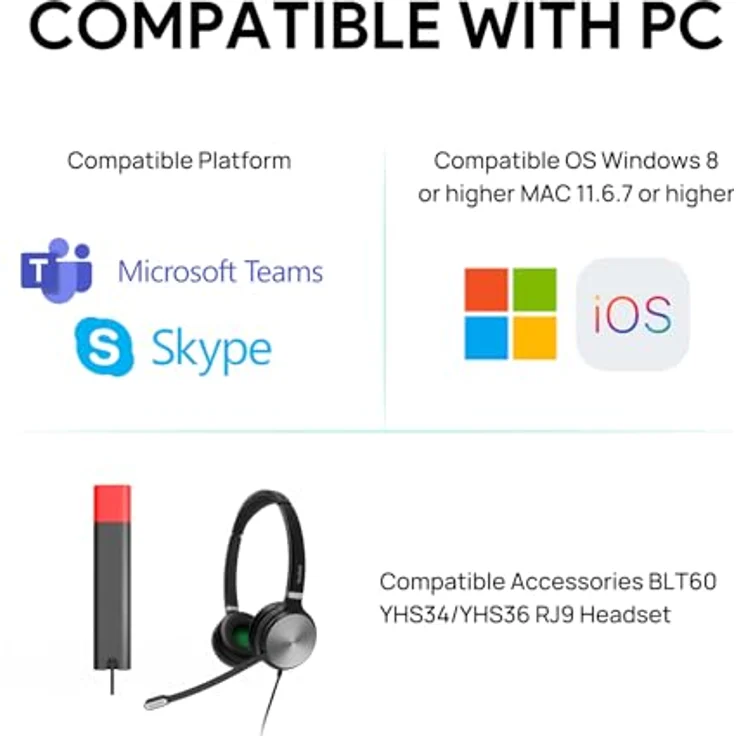 Yealink MP45, USB VoIP Telefon mit HD Audioqualität – Bild 4