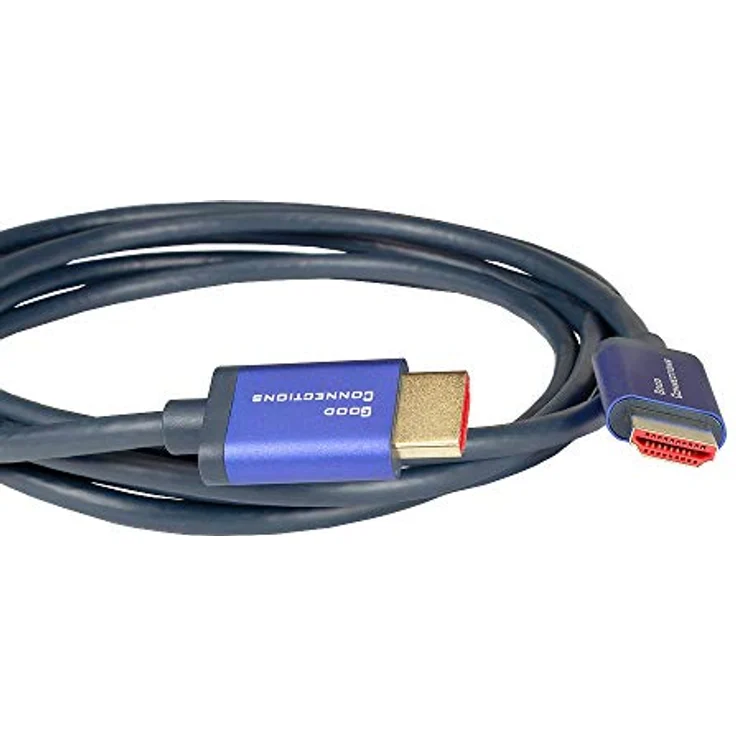 Ultra-High-Speed HDMI 2.1 SmartFLEX Kabel, 8K UHD-2 - 4K UHD, Aluminiumgehäuse, CU, dunkelblau, 0,5 – Bild 3