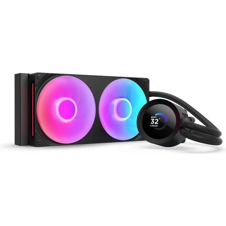 NZXT Kraken Plus RGB 240, CPU Wasserkühler mit zwei 120 mm Lüftern und anpassbarer RGB-Beleuchtung, schwarz