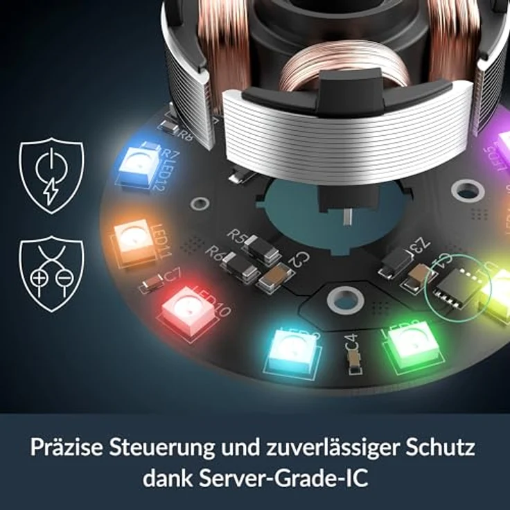 ARCTIC P12 PRO Reverse A-RGB, 120mm Gehäuselüfter mit hohem statischen Druck, weiß – Bild 8