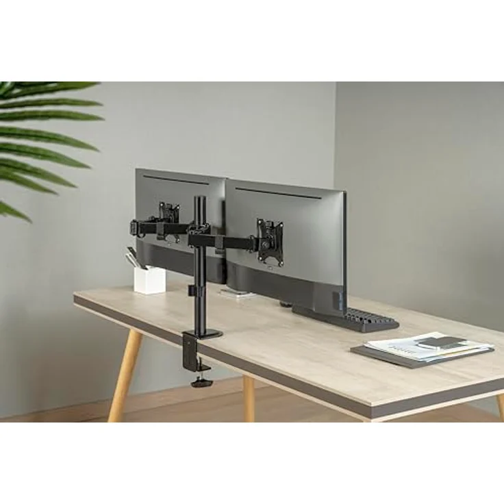 Superior Driak na Monitor 17-32" DUAL, VESA-kompatible TV-Halterung für 2 Monitore, neigbar und drehbar, max. Belastung 18 kg – Bild 2