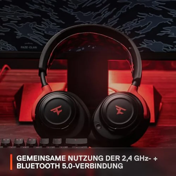 SteelSeries Arctis Nova 7 - Faze Clan Edition - Multi-Plattform-Wireless Gaming-Headset, Dual Wireless 2,4 GHz & Bluetooth, 38 Std.-Akku, PC, PS, Mac, Mobilgeräte, Switch – Bild 4