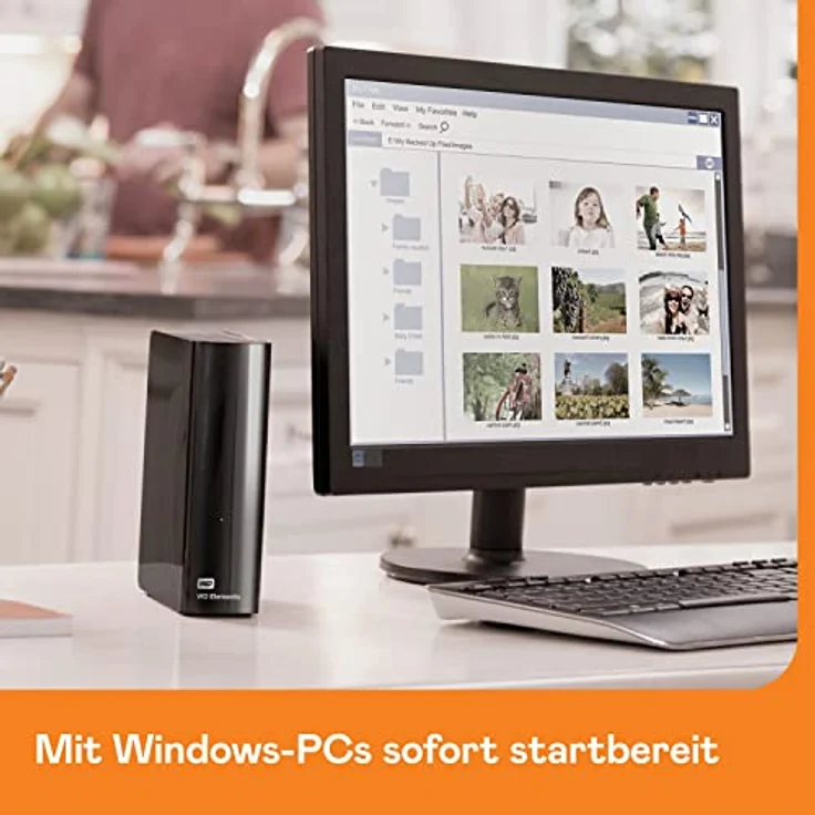 WD Elements Desktop-Speicher 22 TB (Desktop-Speicher USB 3.0-kompatibel, Zusatzspeicher für Fotos, Musik, Videos und alle anderen Dateien, stoßfest) Schwarz – Bild 5