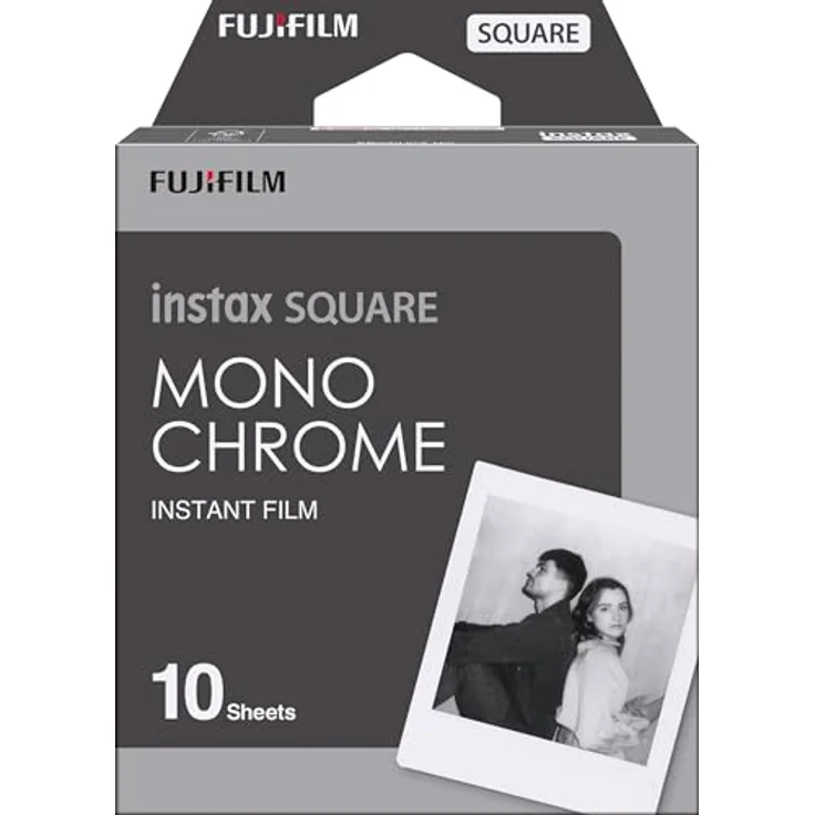 Fujifilm Instax Square MONOCHROME, Schwarz-/Weiß-Sofortfilm mit 10 Belichtungen – Bild 1