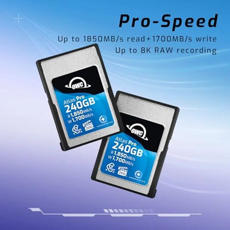 OWC Atlas Pro CFexpress 4.0 Typ A, 240 GB, bis zu 1850 MB/s Lese- und 1700 MB/s Schreibgeschwindigkeit, professionell für Sony Alpha und FX-Kameras – Bild 2