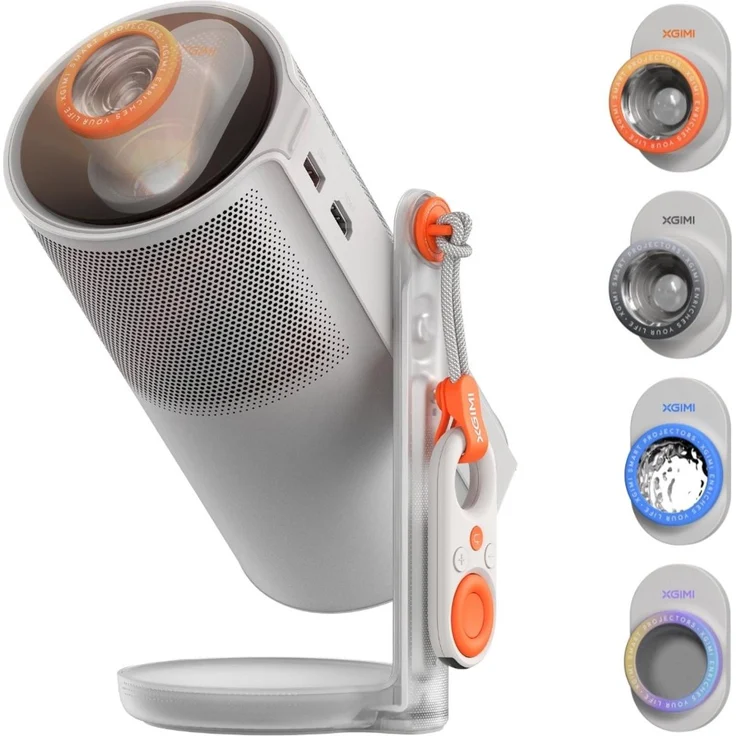 XGIMI MoGo 4, Full HD Beamer mit 360-Grad-Rotationsfähigkeit und Harman Kardon Lautsprechern, grau