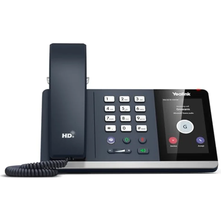 Yealink MP54 E2, VoIP-IP-Telefon in Grau mit 4" LCD-Display und kabelgebundenem Mobilteil – Bild 3