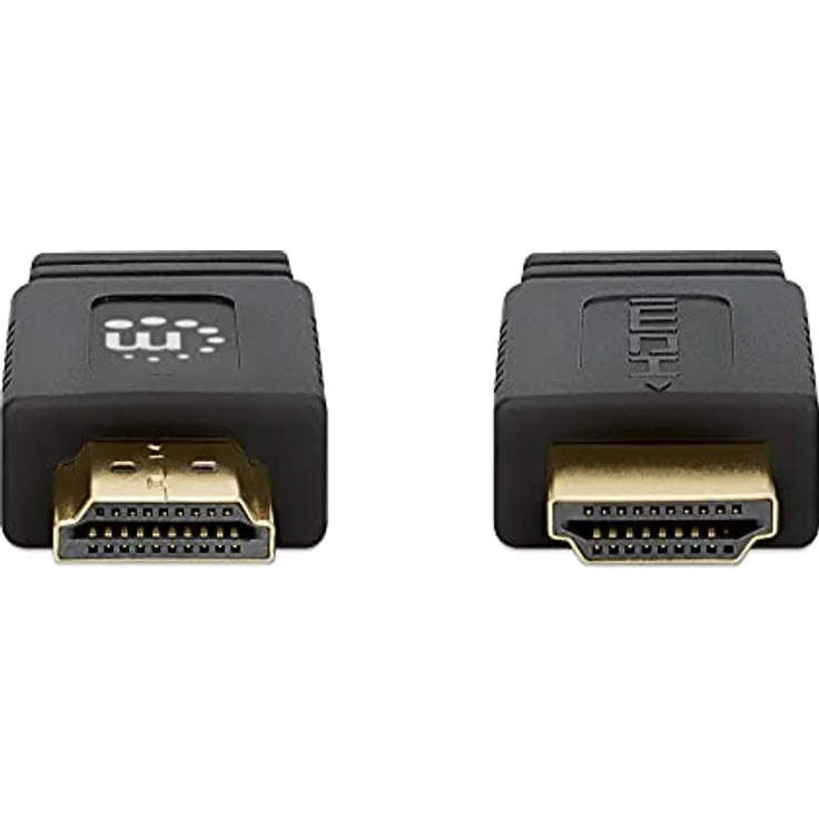 Manhattan HDMI Anschlusskabel HDMI-A Stecker, HDMI-A Stecker 10.00 m Schwarz 355643 doppelt geschirmt, flach, Flache Au – Bild 3