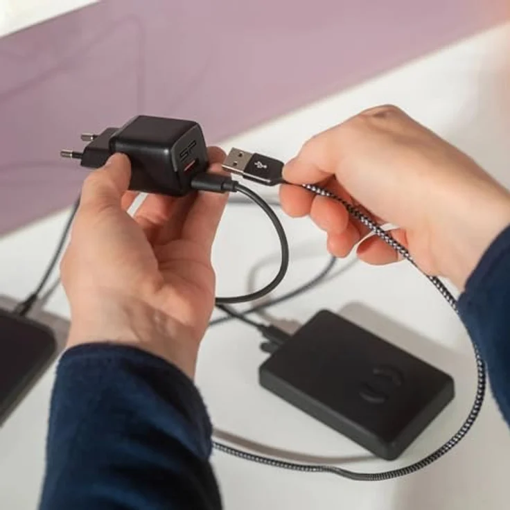 Sp Connect Wall Charger 30W, USB-Ladegerät mit 2 Anschlüssen (USB-C & USB-A), Schwarz, QC 3.0 & PD 3.0 Unterstützung – Bild 2