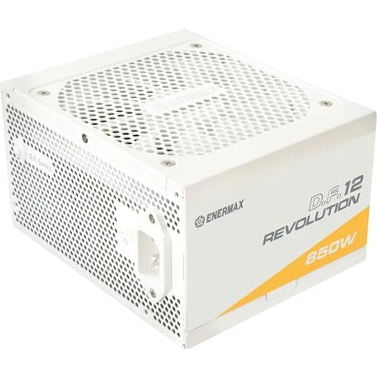 ENERMAX Revolution D.F. 12 ATX3.1 PCI-e 5.1 Ultrakompakt 850W Netzteil 80Plus Gold Snow White (Vollmodular, 50% Semi-Fanless, 12V-2x6); ETV850G-W, weiß – Bild 3