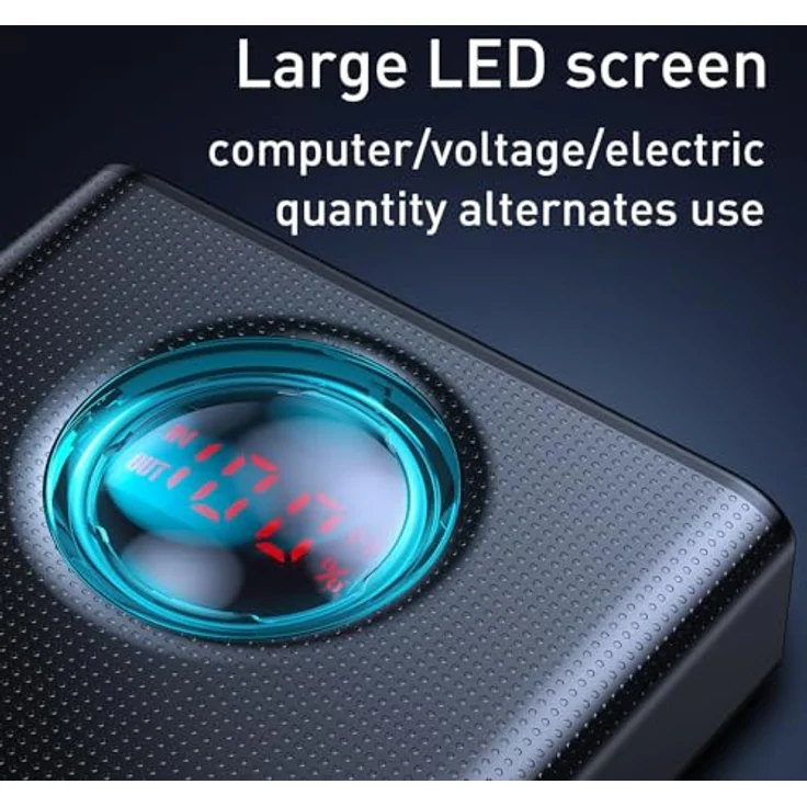 Baseus Powerbank Amblight 30000mAh, 4xUSB, USB-C, 65W (Schwarz) – Bild 3