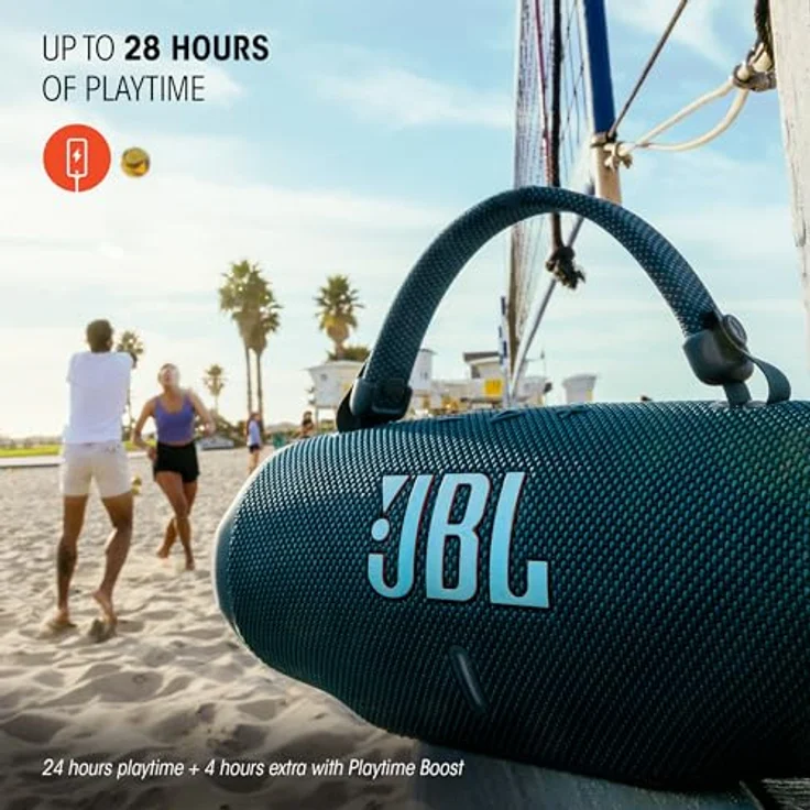 JBL Charge 6, tragbarer Bluetooth-Lautsprecher, 28 Stunden Akkulaufzeit, IP68 wasserdicht, Staub- und stoßfest, Pro Sound mit AI Sound Boost, Auracast Multi-Speaker, Rot – Bild 5