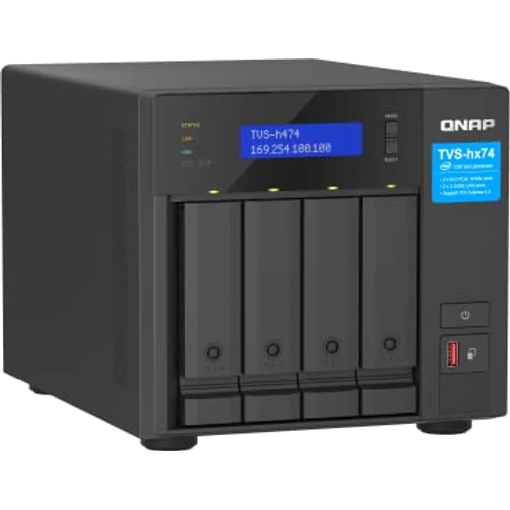 Qnap TVS-h474-PT-8G | Intel Pentium Gold Prozessor, 8 GB RAM, PCIe Gen 4, Schwarz – Bild 2