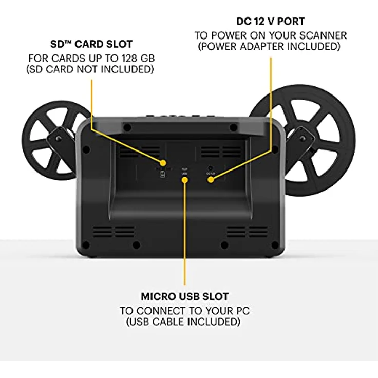 Kodak Reels Super 8 Films Digitizer Converter, 5-Zoll-HD-Bildschirm, digitale MP4-Videos, schwarz, bis 128 GB SD-Karte – Bild 2
