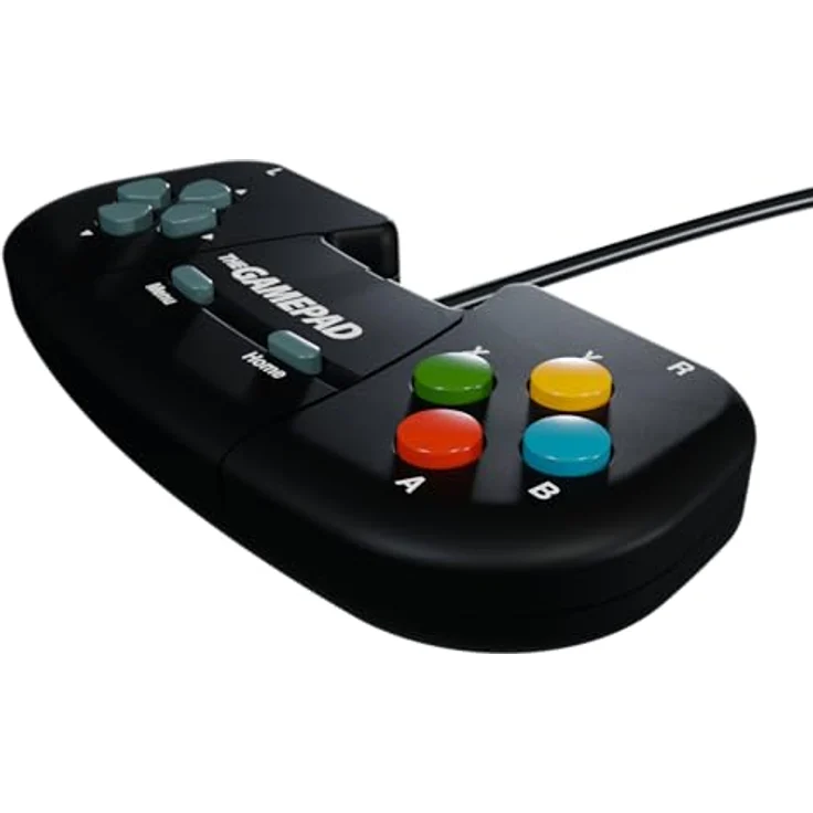 PLAION Retro Games THEGAMEPAD, Ergonomisches schwarzes USB Gamepad mit 8 Tasten für PC, THEC64 Mini & A500 Mini – Bild 4