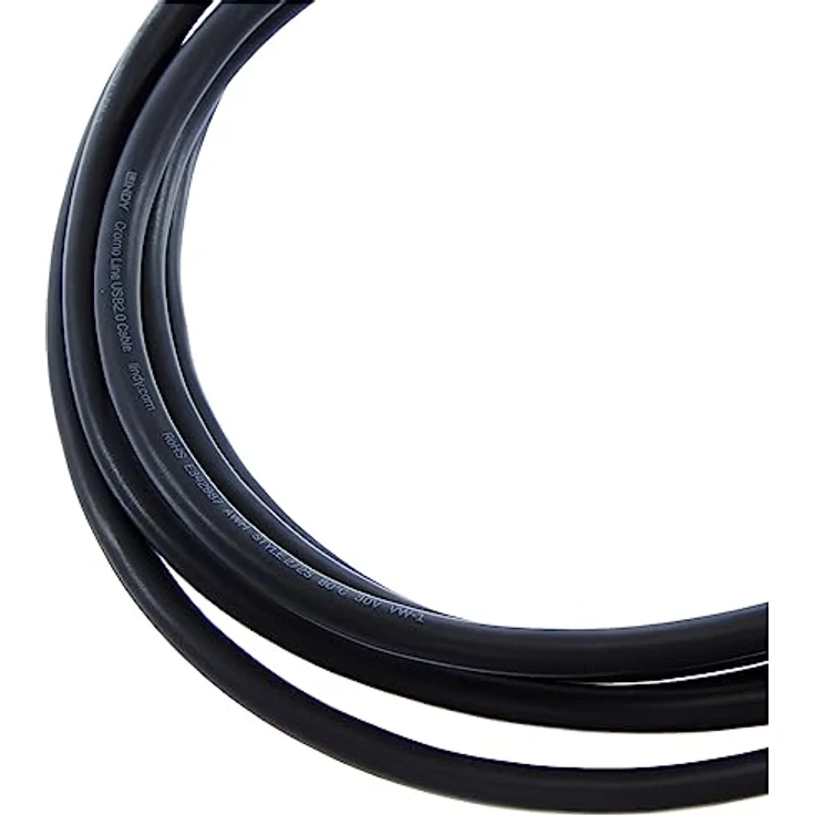 LINDY 36642 2m USB 2.0 Typ A an B Kabel, Cromo Line Anthrazit - Preisvergleich – Bild 3