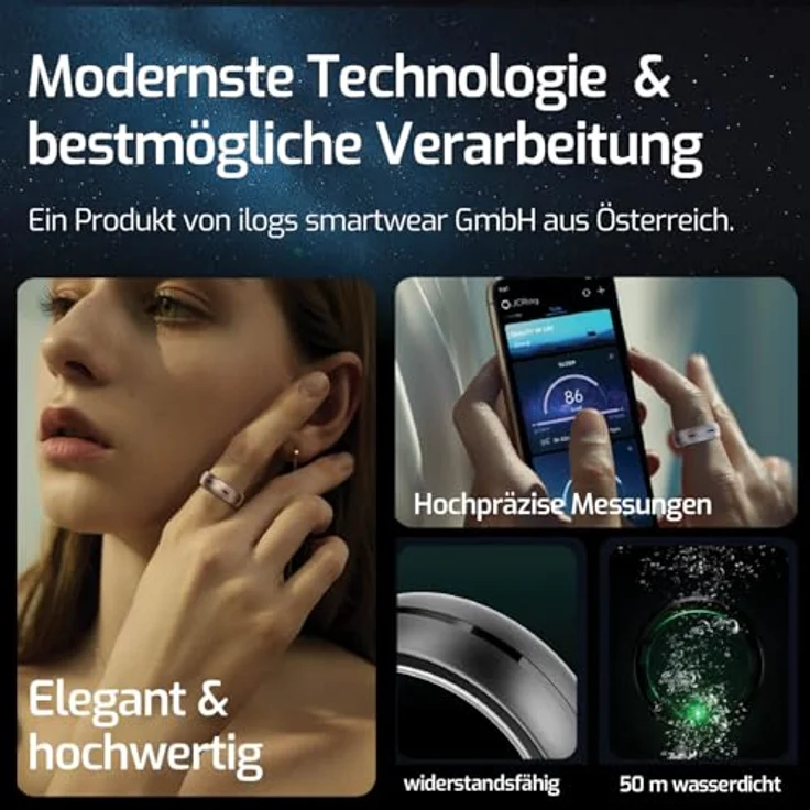 Nextring Smart Ring, Silber-Matt, Ringgröße 11mm, wasserdicht, kompatibel mit Android und iOS, Akkulaufzeit bis zu 10 Tage – Bild 6