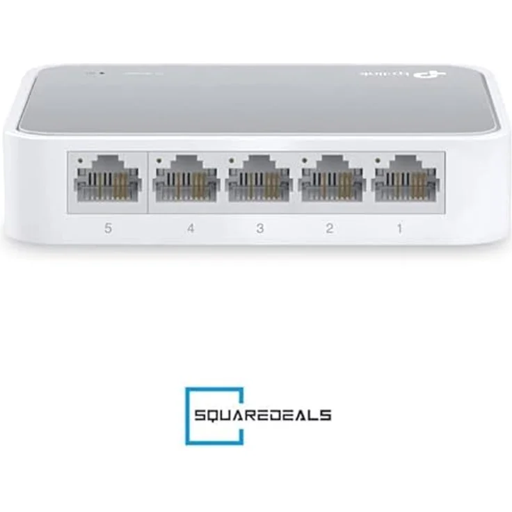 TP-Link TL-SF1005D 5-Port Fast Ethernet-/Netzwerk-/Lan Switch (10/100Mbit/s, automatische Geschwindigkeits- und Duplexanpassung, Plug-und-Play, Auto-MDI/MDIX, lüfterlos) weiß – Bild 4
