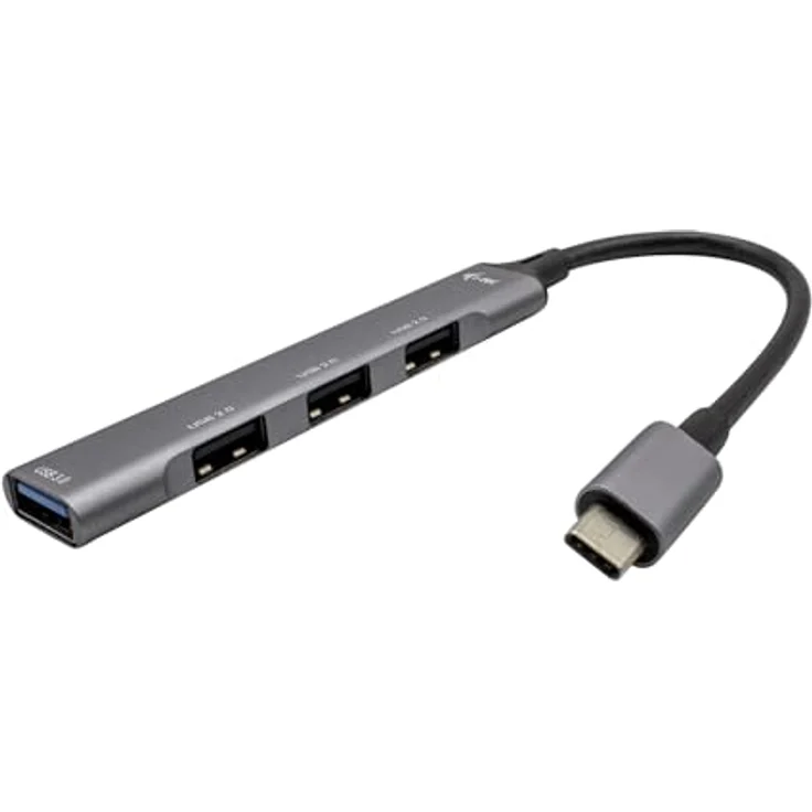 I-Tec USB-Hub, 4 Ports mit 1 x SuperSpeed USB 3.0 und 3 x USB 2.0, Desktop, Grau – Bild 4