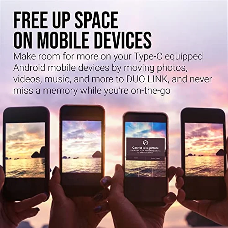 PNY 64GB Duo LINK USB 3.2 Typ-C Dual Flash Drive für Android-Geräte und Computer - Externer mobiler Speicher für Fotos, Videos und mehr - 200MB/s – Bild 3