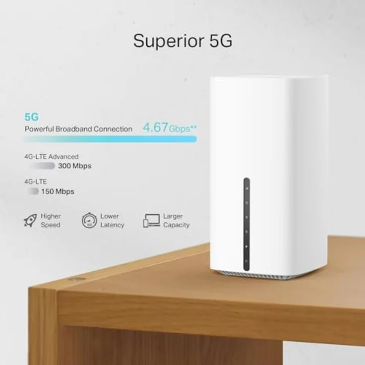 TP-Link Archer NX600, 5G LTE WLAN Router mit AX3600 Dualband Wi-Fi 6, 1 × 2,5G-Port + 2 × 1G-Ports, Web- und APP-Verwaltung, Plug-and-Play – Bild 4
