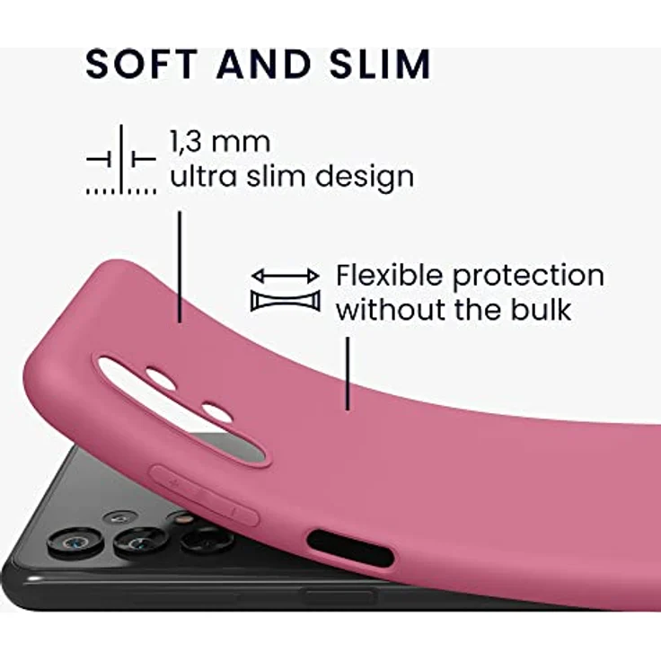 kwmobile Handyhülle für Samsung Galaxy A13 4G - TPU Case in Dark Rose mit kabellosem Laden und rutschfester Gummierung – Bild 2