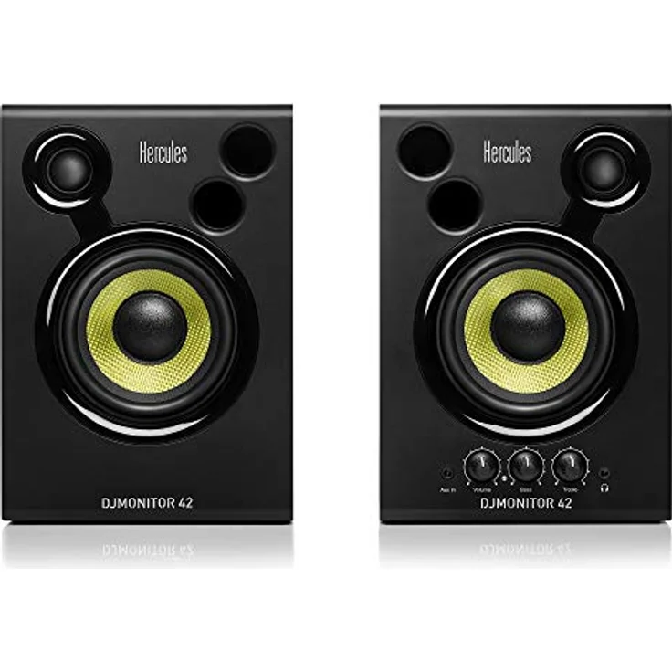 Hercules 4780886 Aktiver Monitor Lautsprecher (2 x 20 Watt) schwarz Kompakt-Lautsprecher - 40 Watt - schwarz – Bild 2