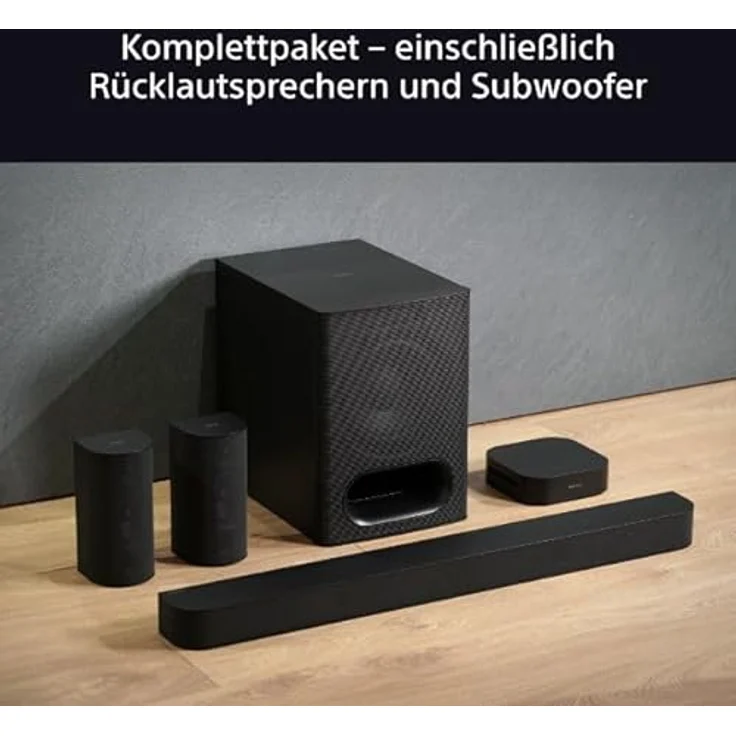 Sony BRAVIA Theatre System 6 (5.1-Kanal-Surround Sound, 1000 W, inkl. Rücklautsprecher & Subwoofer, Dolby Atmos, DTS:X, AI Voice Zoom 3 mit BRAVIA TV, DSEE, Multi-Stereo-Party-Modus) Schwarz – Bild 3