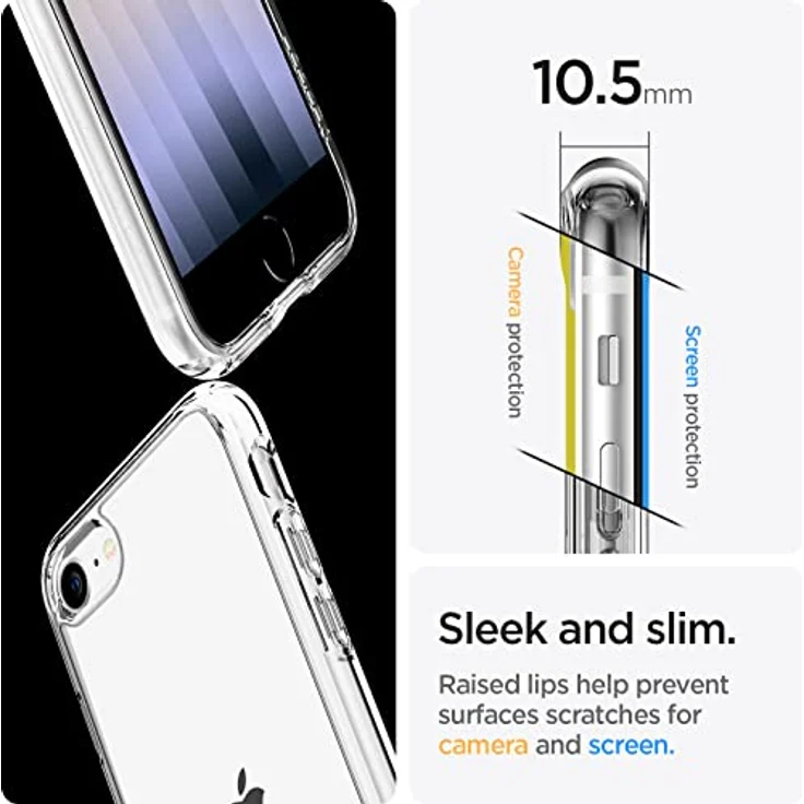 Spigen [Ultra Hybrid 2 Kompatibel mit iPhone 8/7 Hülle, Einteilige Transparent Schutzhülle für iPhone 7 iPhone 8 Case Crystal Clear (042CS20927) – Bild 5