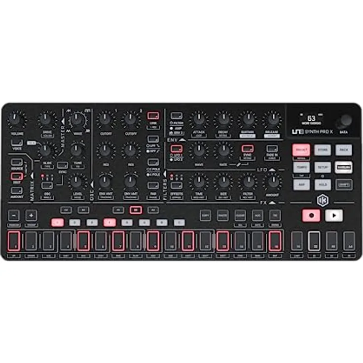 IK Multimedia UNO Synth PRO X, Paraphonic dual-filter analog synthesizer with paraphonic sequencer, integrated FXs and CV connections