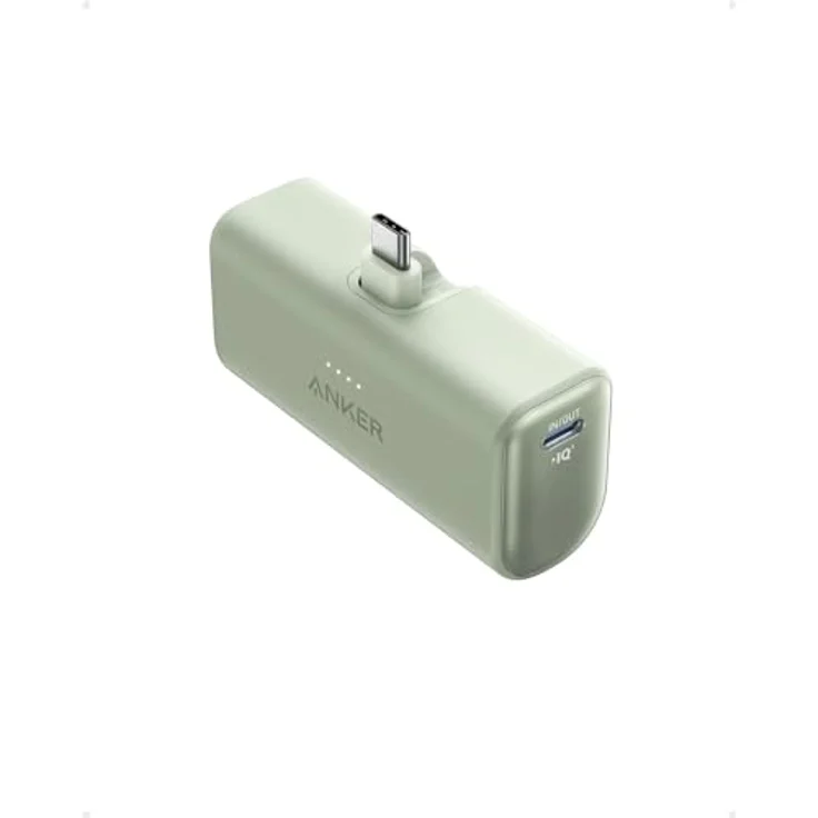 Anker Nano Powerbank 5000mAh, 22,5W mit faltbarem USB-C Stecker, kompatibel mit iPhone 15, Samsung S22/23, Note20/10, Huawei, iPad Pro/Air, Grün – Bild 2