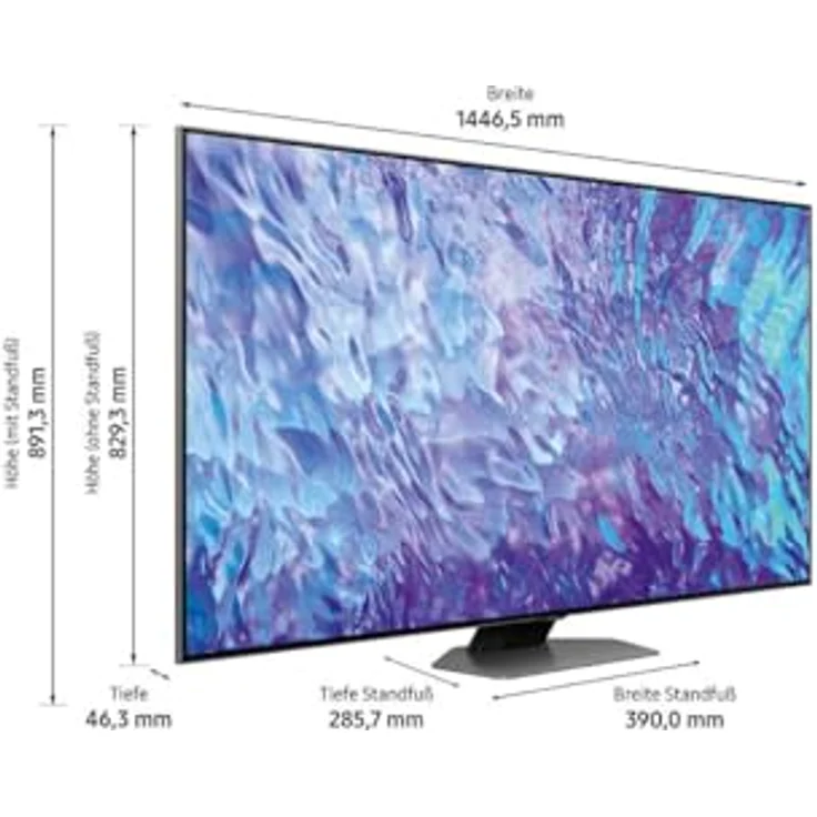 Samsung QLED 4K Q80C 65 Zoll Fernseher (GQ65Q80CATXZG, Deutsches Modell), Smart-TV, Direct Full Array, Neural Quantum Prozessor 4K, Real Depth Enhancer [2023] – Bild 3