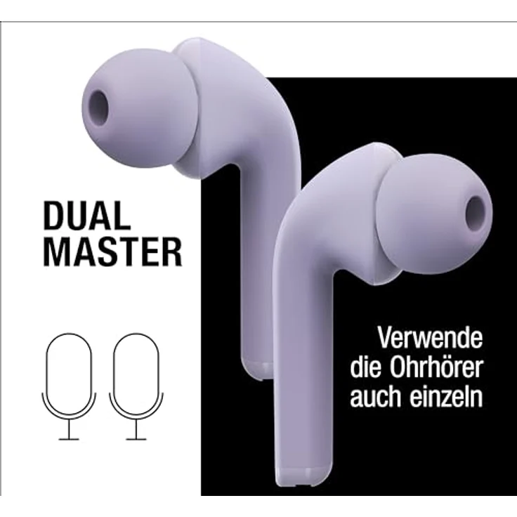 Fresh'N Rebel Twins Fuse True Wireless Earbuds - Dreamy Lilac (30 h, Kabellos) - Violett – Bild 4