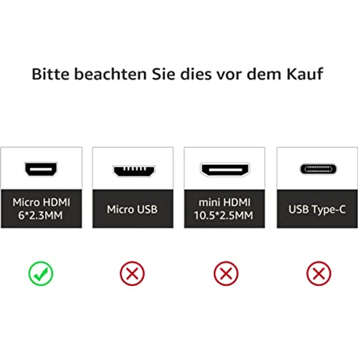AmazonBasics Hochgeschwindigkeits-HDMI-Kabel, Typ Micro-HDMI auf HDMI, HDMI-Standard 2.0, 1,83 meter – Bild 3
