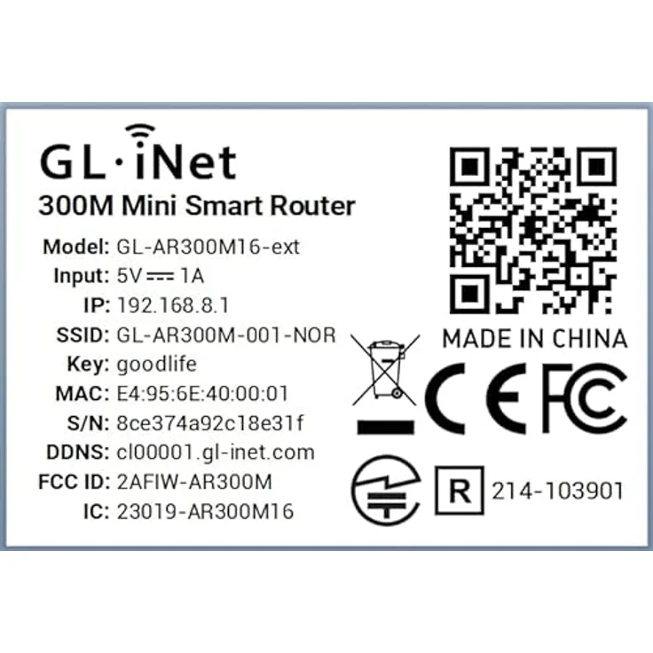 GL.iNet GL-AR300M16-Ext Mini Travel Router, OpenWrt Pre-installed, Repeater Bridge, 300Mbps High Performance, 16MB Nor flash, 128MB RAM, OpenVPN, Tor Compatible, Programmable IoT Gateway – Bild 9