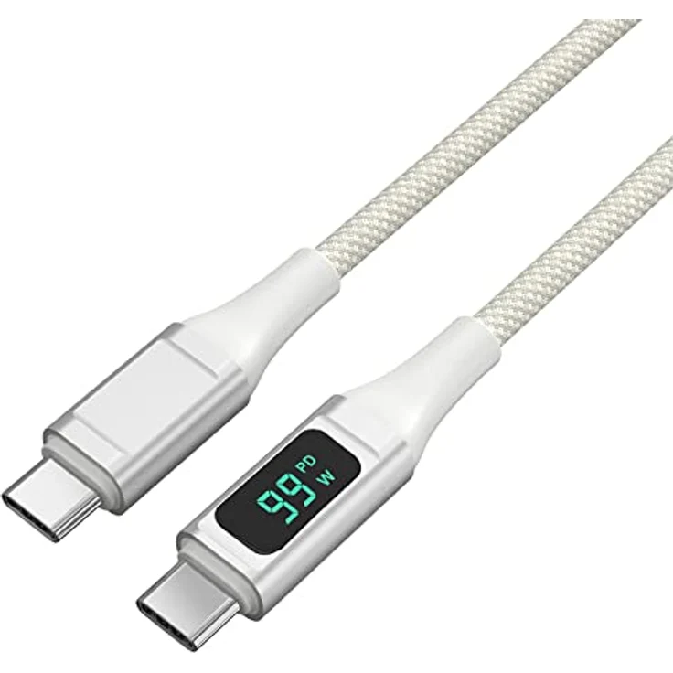 4smarts USB-C auf USB-C Kabel DigitCord 100W 1,5m weiß – Bild 2