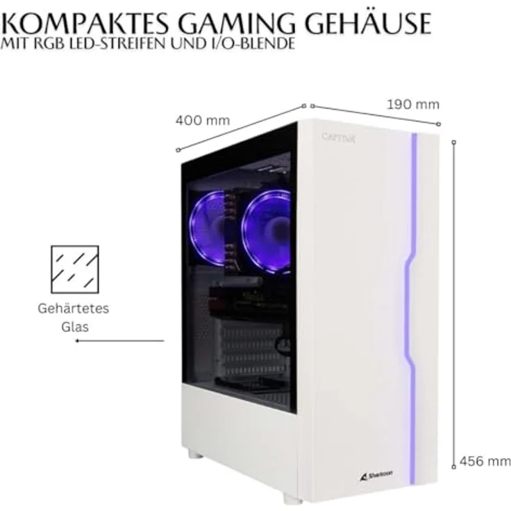 Captiva PC Power Starter R78-385 | AMD Ryzen 7 5700G | 32GB DDR4 RAM | AMD Radeon Graphics | 2 TB SSD | Windows 11 Home, Effizienter Desktop-PC in kompaktem Gehäuse – Bild 2