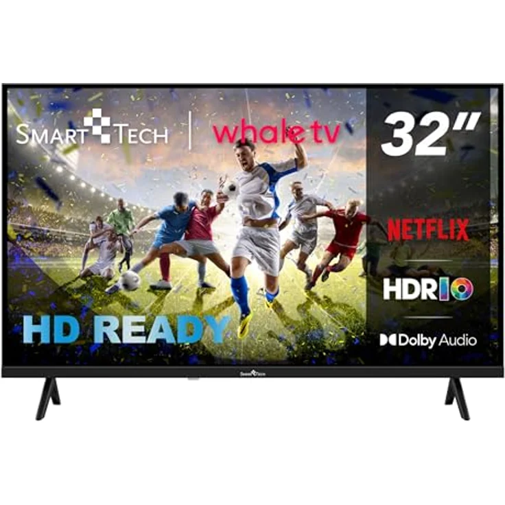 Smart Tech 32HH01K, 32 Zoll (80 cm) HD-LED-Fernseher mit Smart TV, Netflix, YouTube, Prime Video, Whale OS, 1366 x 768 Pixel – Bild 1