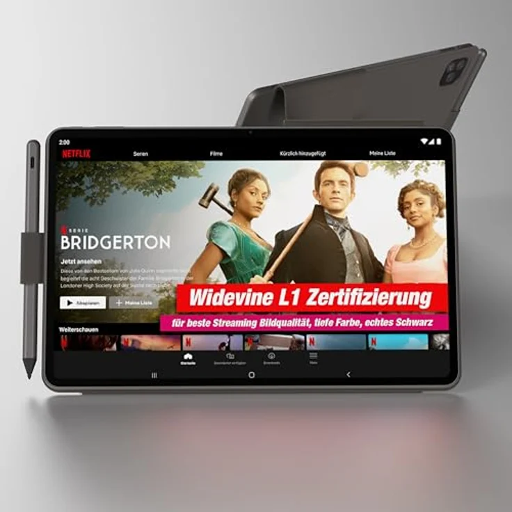 VALE Tablet V12X LTE, 12,6" AMOLED, MediaTek G99, 16GB RAM, 128GB Speicher, Android 15, Dual-SIM, inkl. Stift & Hülle, Dunkelgrau – Bild 7