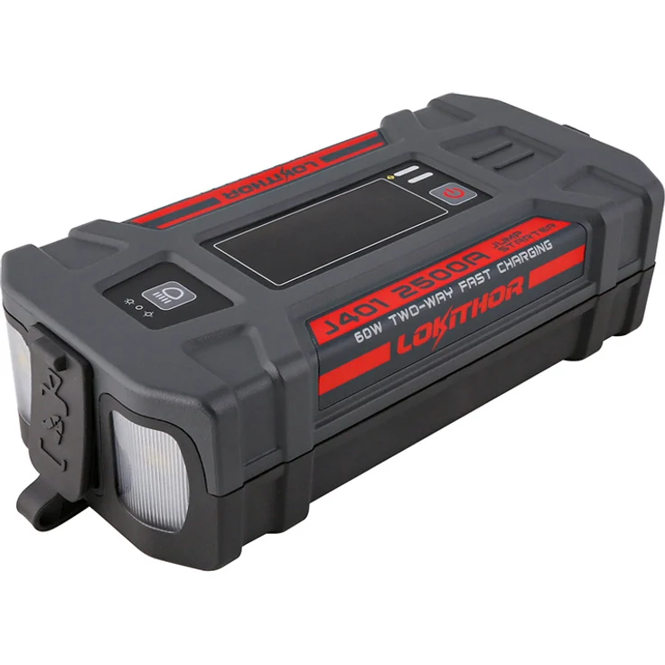 Lokithor J401 Powerbank/Starthilfe, 2500A 12V, 74Wh, 3-in-1 mit LED-Taschenlampe und USB 3.0 Schnellladung