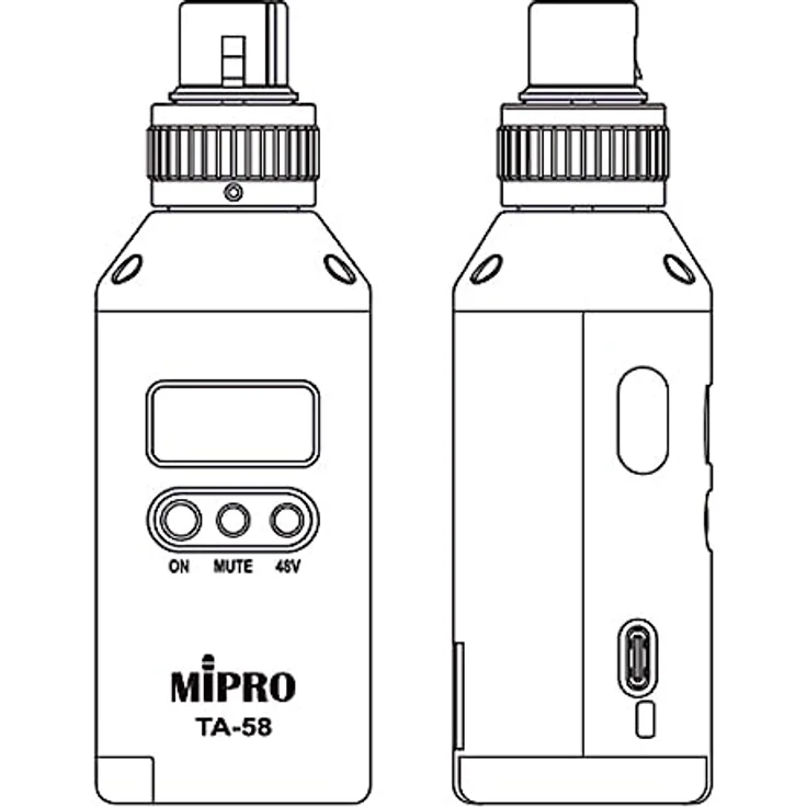Mipro TA-58 Digitaler Anstecksender für Mikrofone, Mikrofon – Bild 3