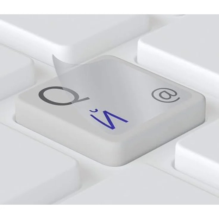 Tastaturaufkleber mit russischer Schrift, Blau – Bild 3