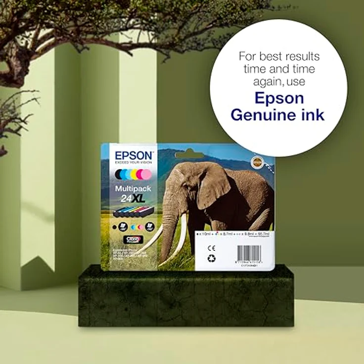 Epson Original 24XL Tinte Elefant (XP-750 XP-850 XP-950 XP-55 XP-760 XP-860 XP-960 XP-970) Multipack 6-farbig – Bild 3